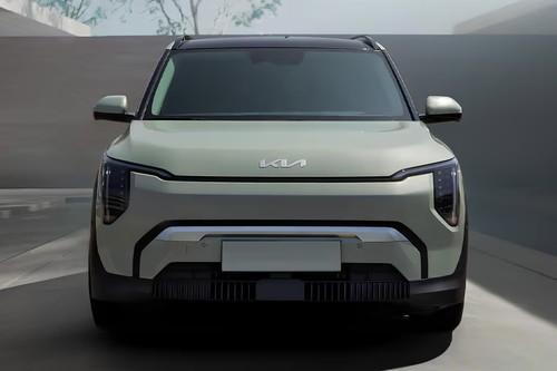 Kia EV3 2026 SUV Front View with LED Headlights Kia EV3 2026 SUV Front View with LED Headlights