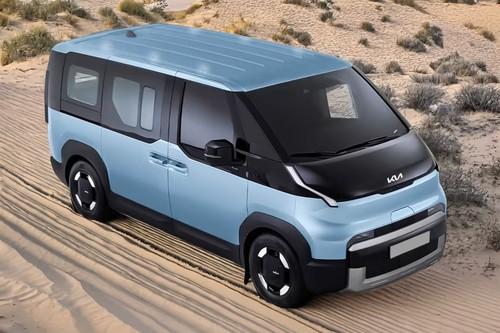 Kia PV5 Passenger 2026 MPV Front Left Side Angle View Kia PV5 Passenger 2026 MPV Front Left Side Angle View