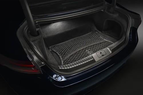 Maserati GranTurismo Coupe rear profile showing the open boot space Maserati GranTurismo Coupe rear profile showing the open boot space