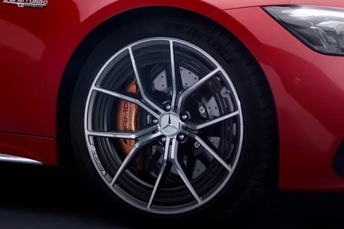 Mercedes-Benz AMG GT 4 Door Coupe 2026 Aerodynamic alloy wheel design close-up Mercedes-Benz AMG GT 4 Door Coupe 2026 Aerodynamic alloy wheel design close-up