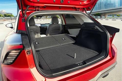 MG 4 EV Hatchback Rear boot space layout with second row seats folded MG 4 EV Hatchback Rear boot space layout with second row seats folded