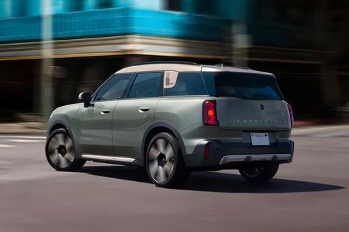 Mini Countryman Electric SUV Rear Left Side Angle View Showing Taillights, Tailgate and Alloy Wheels Mini Countryman Electric SUV Rear Left Side Angle View Showing Taillights, Tailgate and Alloy Wheels
