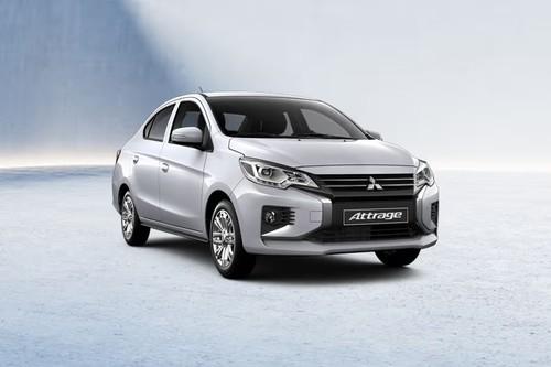 Mitsubishi Attrage 2026 Sedan Front Left Side Angle View Mitsubishi Attrage 2026 Sedan Front Left Side Angle View