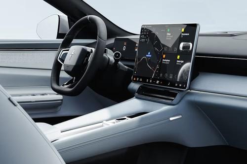 Polestar 4 Coupe interior centre console storage compartment Polestar 4 Coupe interior centre console storage compartment