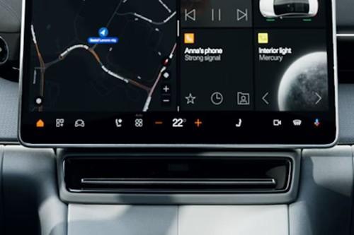 Polestar 4 Coupe interior dashboard climate control system AC controls Polestar 4 Coupe interior dashboard climate control system AC controls