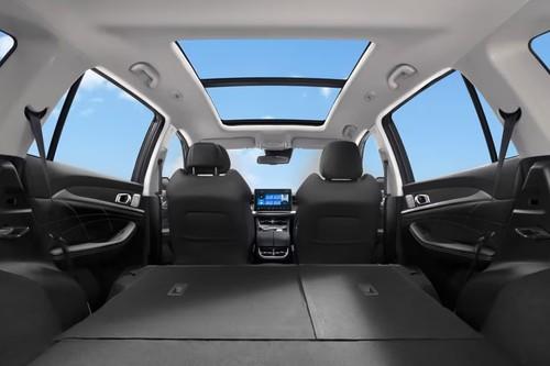 Skywell ET5 2026 SUV Rear Boot Space Layout With Second Row Seats Folded Skywell ET5 2026 SUV Rear Boot Space Layout With Second Row Seats Folded