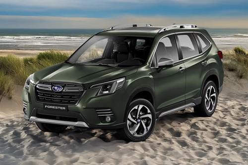 Subaru Forester 2026 Green SUV front right side angle view Subaru Forester 2026 Green SUV front right side angle view