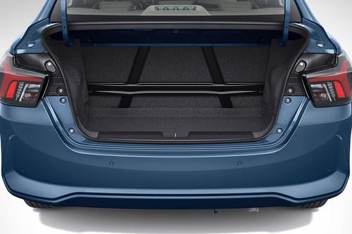 Suzuki Dzire 2026 Sedan Rear Cargo Area with Tailgate Open Suzuki Dzire 2026 Sedan Rear Cargo Area with Tailgate Open