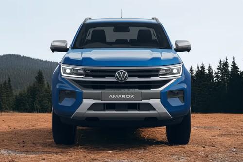 Volkswagen Amarok 2026 Front View with LED Headlights Volkswagen Amarok 2026 Front View with LED Headlights